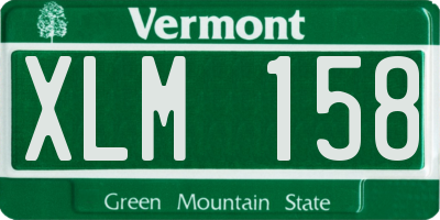 VT license plate XLM158