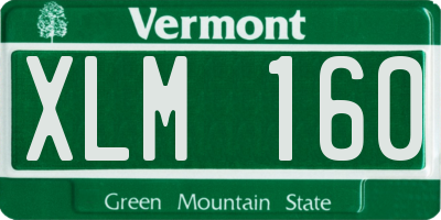 VT license plate XLM160