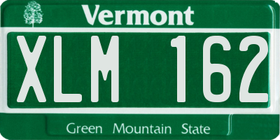 VT license plate XLM162
