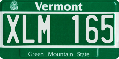 VT license plate XLM165