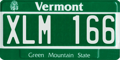 VT license plate XLM166