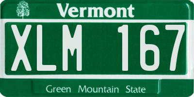 VT license plate XLM167