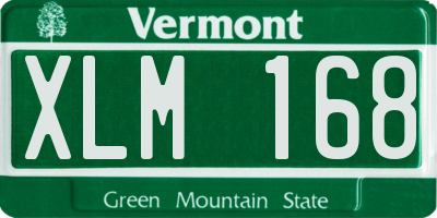 VT license plate XLM168