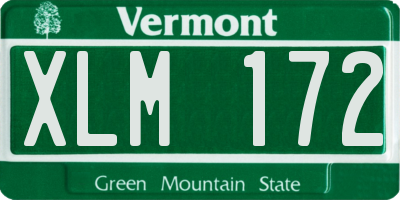 VT license plate XLM172