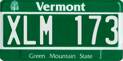 VT license plate XLM173