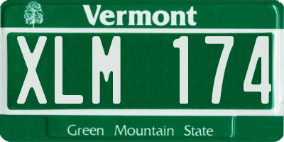 VT license plate XLM174