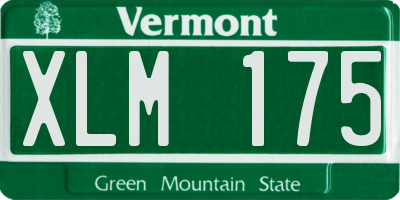 VT license plate XLM175