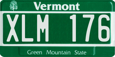 VT license plate XLM176