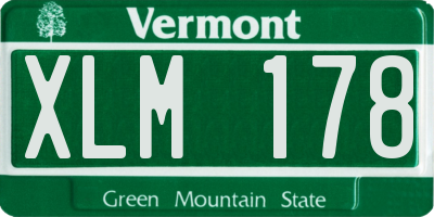 VT license plate XLM178