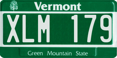 VT license plate XLM179