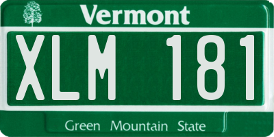 VT license plate XLM181