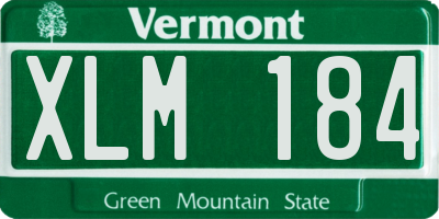 VT license plate XLM184