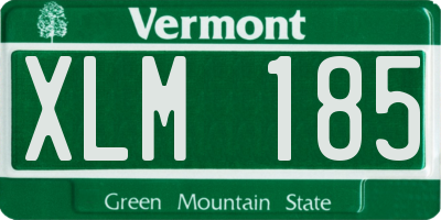VT license plate XLM185