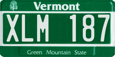 VT license plate XLM187