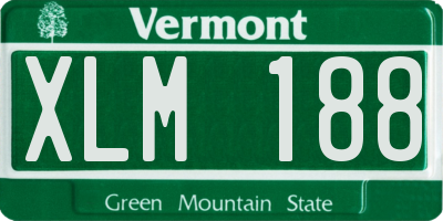 VT license plate XLM188