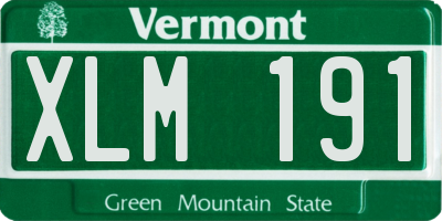 VT license plate XLM191