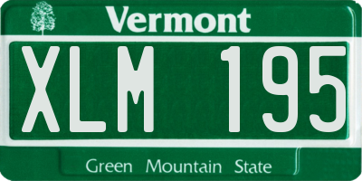 VT license plate XLM195