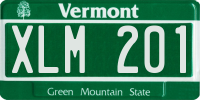 VT license plate XLM201