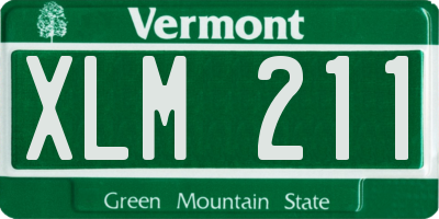 VT license plate XLM211
