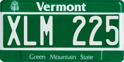 VT license plate XLM225