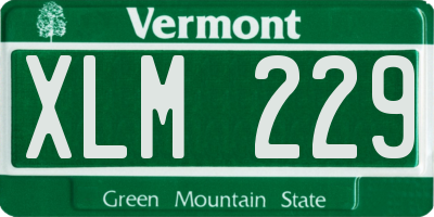 VT license plate XLM229
