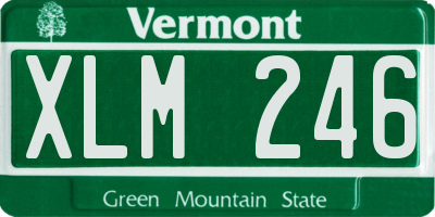 VT license plate XLM246