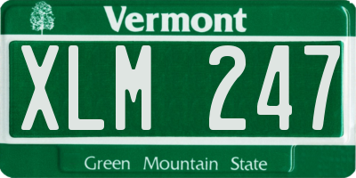 VT license plate XLM247