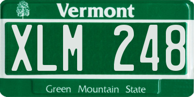 VT license plate XLM248