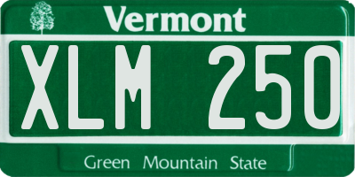 VT license plate XLM250