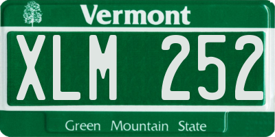 VT license plate XLM252