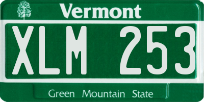 VT license plate XLM253