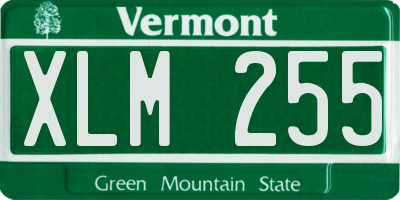 VT license plate XLM255