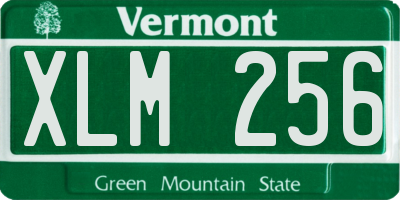 VT license plate XLM256