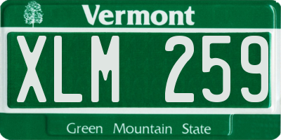 VT license plate XLM259