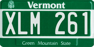 VT license plate XLM261