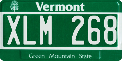 VT license plate XLM268