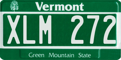 VT license plate XLM272