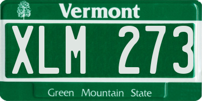 VT license plate XLM273