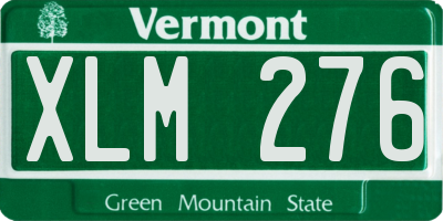 VT license plate XLM276