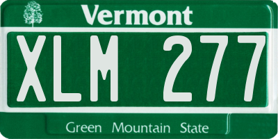 VT license plate XLM277