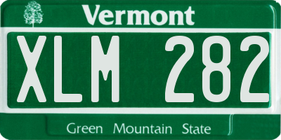 VT license plate XLM282