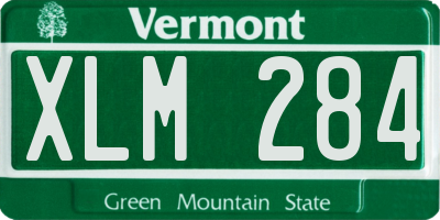 VT license plate XLM284