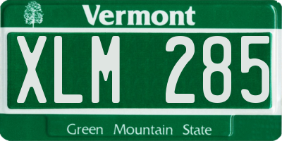 VT license plate XLM285