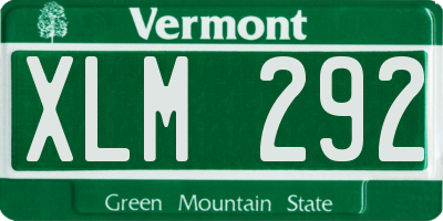 VT license plate XLM292