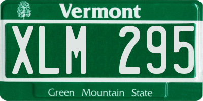 VT license plate XLM295