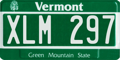 VT license plate XLM297