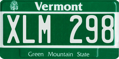 VT license plate XLM298
