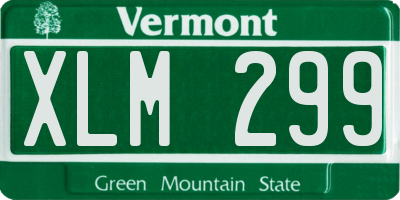 VT license plate XLM299