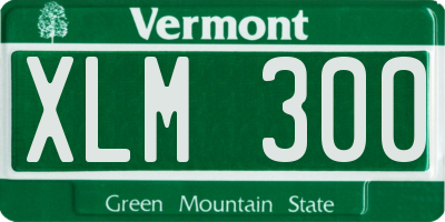 VT license plate XLM300