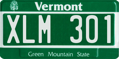 VT license plate XLM301